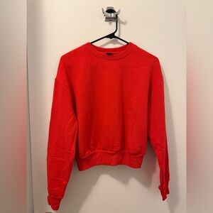 Boring Red Cropped Crewneck
